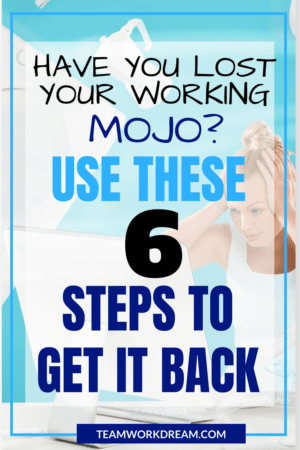 Use these 6 simple remote work tips to get back to normal. Becoming overwhelmed? These motivating steps of how to work from home successfully and not get distracted are easy to start and apply to your online business. Start learning how to make money online again without the doubt, distractions and lack of motivation. #remotework #remoteworktips #workfromhomejobs #makemoneyonline