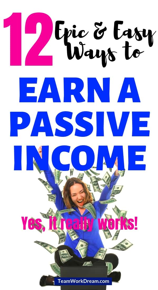 Start to earn a passive income by using simple passive income strategies to make money online. Find out how to make money while you sleep by using simple passive income side hustle ideas to make extra cash. #makemoneyonline #passiveincomeideas #passiveincometips #affiliatemarketingideas #earnpassiveincome