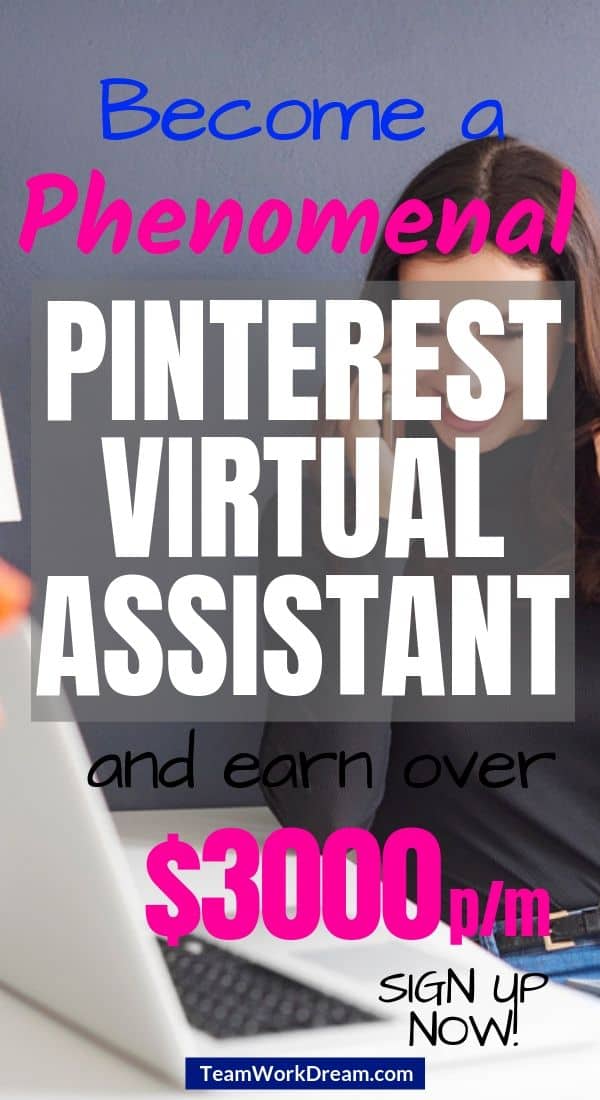 Woman working from home on phone doing Pinterest Virtual Assistant Jobs