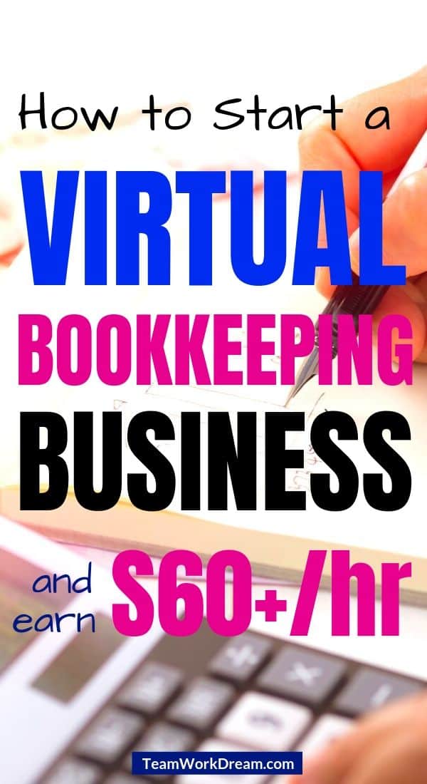 man learning how to start a virtual bookkeeping business using calculator