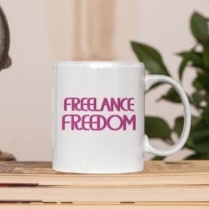 freelance freedom mug