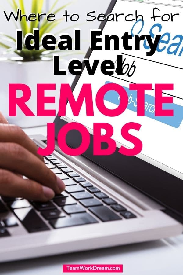 searching for entry level remote jobs using laoptop.