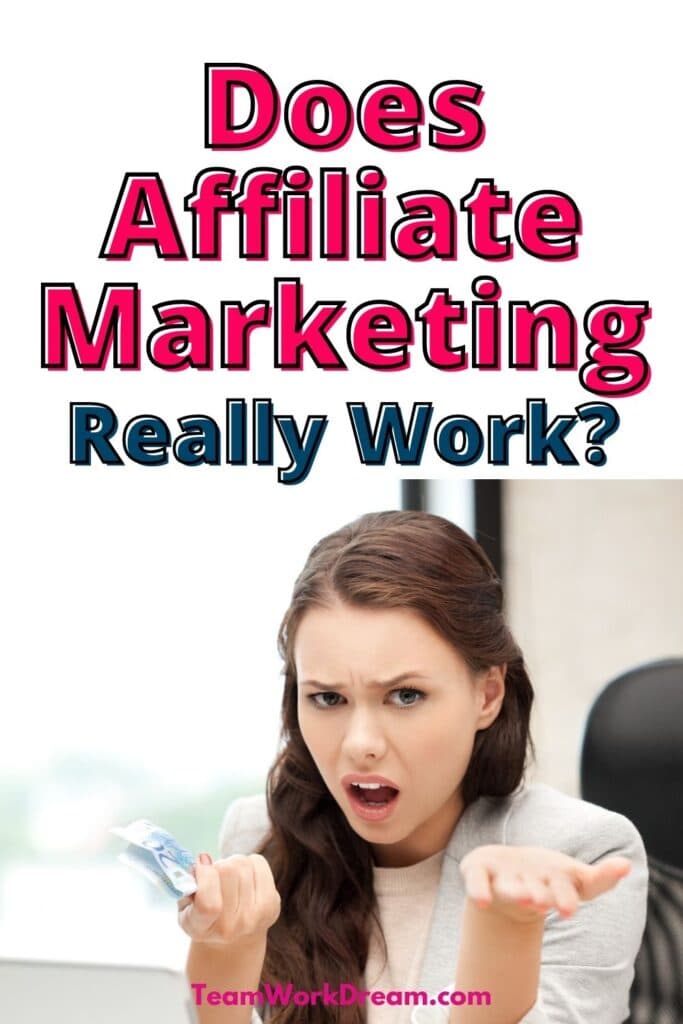 Image of woman sitting at desk wondering does affiliate marketing work to make you money